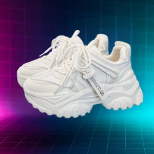 Big White Chunky Sneakers 1
