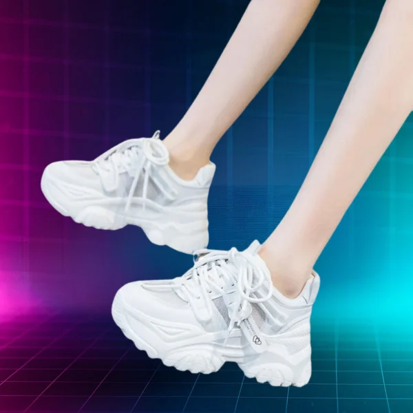 Big White Chunky Sneakers 2