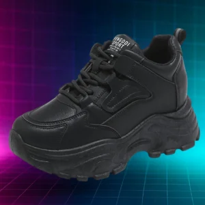 Black Chunky Sneakers for Women 1
