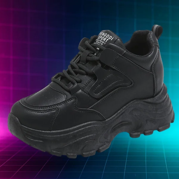 Black Platform Sneakers Women 1
