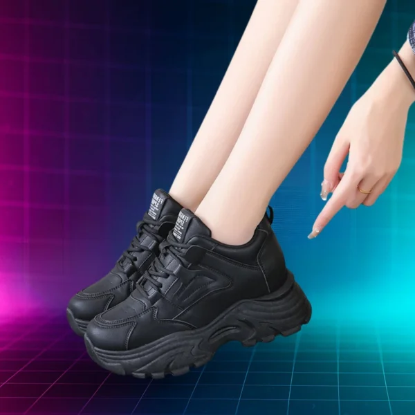 Black Platform Sneakers Women 3