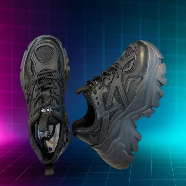 Chunky Black Platform Sneakers 2