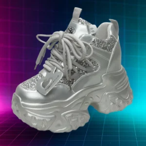 Chunky Silver Sneakers 1
