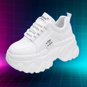 Chunky all White Sneakers 1