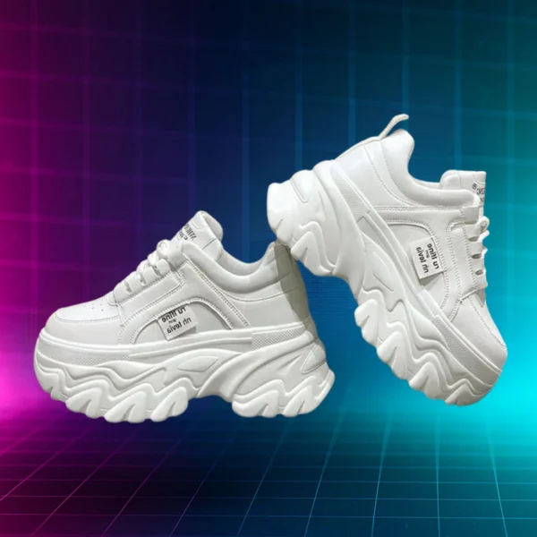 Chunky all White Sneakers 3